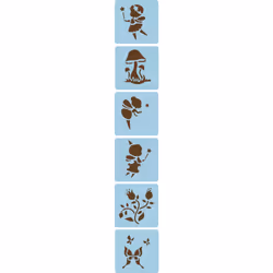 Clairefontaine Set 6 Pochoirs Enfants, Fées, 3 an(s), Plastique, Vert, 6 pièce(s)
