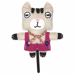 Clairefontaine Little Couz'In, Tina Le Chat, 6 an(s), Tissu, Plastique, Multicolore, 9 pièce(s)