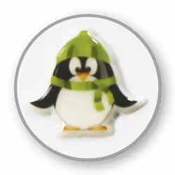 Clairefontaine Cooky, Sach 1 Pl 7,5X12Cm, Noël Pingouins, 4 an(s), Plastique, Multicolore