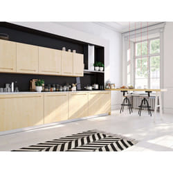 Mccover - Crédence réversible en noir satiné / noir mat (disponible en 2 m x 1 m et 1 m x 0.5 m) - Coloris - Noir ral 9005, Epaisseur - 3 mm, Largeur