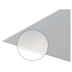 Plaque polycarbonate alvéolaire 4mm - Coloris - Translucide, Largeur - 105 cm, Longueur - 50 cm