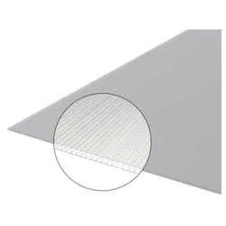 Plaque polycarbonate alvéolaire 4mm - Coloris Translucide - Largeur 105 cm, Longueur 2 m