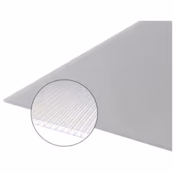 Description générale Plaque alvéolaire en polycarbonate translucide et isolante d'épaisseur 10 mm (double paroi). Disponible  ...