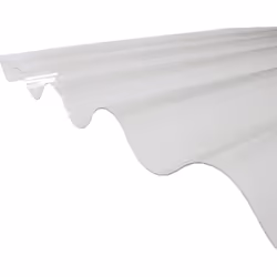 Description générale Plaque PVC ondulée (GO 177/51 - grandes ondes) en coloris transparent, idéale pour les toitures. Ce pann ...