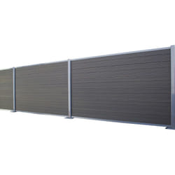 Mccover - Kit complet extension clôture en composite coextrudé 1,50 l x 1,80 h (lames réversibles) - Coloris - Gris anthracite/ Gris clair, Hauteur