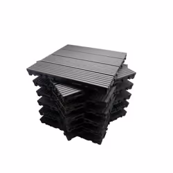 Description générale Le pack de dalles de terrasse en bois composite de 1m² comprend 11 pièces de 30 x 30 cm, parfait pour cr ...