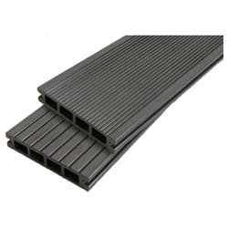 Lame terrasse bois composite alvéolaire Dual - Coloris - Gris anthracite, Epaisseur - 25mm, Largeur - 14 cm, Longueur - 240 cm