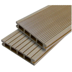 Mccover - Lame terrasse bois composite alvéolaire Dual - Coloris - Beige clair, Epaisseur - 25mm, Largeur - 14 cm, Longueur - 240 cm