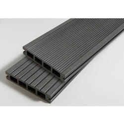 Mccover - pack 1 m² lame de terrasse composite Dual accessoires (4 coloris) 2400mm - Coloris - Gris anthracite, Epaisseur - 25mm, Largeur - 14 cm,