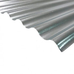 Plaque acier galvanisé petites ondes - Coloris - Gris, Largeur totale de la plaque - 90cm, Longueur totale de la plaque - 2m