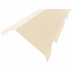 Faitière crantée double pour bac acier 1045 - L 2100mm - Coloris - Beige 1015, Hauteur - 260 mm, Largeur - 450 mm, Longueur - ...