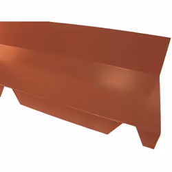 Faitière crantée contre mur pour bac acier 1045 - L 2100mm - Coloris - Rouge 8012, Hauteur - 120 mm, Largeur - 225 mm, Longue ...