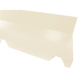 Mccover - Faitière crantée contre mur pour bac acier 1045 - l 2100mm - Coloris - Beige 1015, Hauteur - 120 mm, Largeur - 225 mm, Longueur - 2100mm