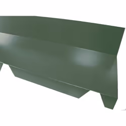 Faitière crantée contre mur pour bac acier 1045 - L 2100mm - Coloris - Vert 6009, Hauteur - 120 mm, Largeur - 225 mm, Longueu ...