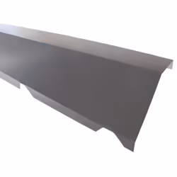 Faitière crantée sur mur pour bac acier 1045 - L 2100mm - Coloris - Gris anthracite RAL 7016, Hauteur - 170 mm, Largeur - 160 ...