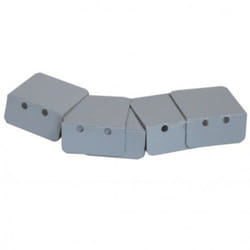 Arrêts aluminium pour profil de jonction toiture polycarbonate (x5) - Coloris - Aluminium, Epaisseur - 16 mm