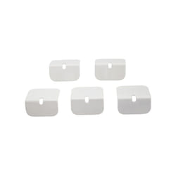 Arrêts aluminium pour profil de bordure toiture polycarbonate (x5) - Coloris - Blanc, Epaisseur - 32 mm