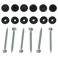 Kit pour profil vissable plaque polycarbonate (50 pcs) - Coloris - Gris, Epaisseur - 16 mm