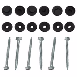 Kit pour profil vissable plaque polycarbonate (50 pcs) - Coloris - Gris, Epaisseur - 32 mm kit 16mm : 50 vis 4,5 X 60 mm plus ...