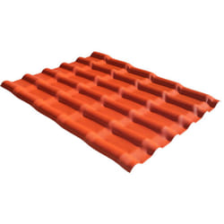 Mccover - Plaque pvc imitation tuile mini 110 x 90 cm - Coloris - Terre cuite, Largeur - 90 cm, Longueur - 110 cm