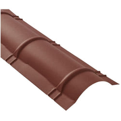 Mccover - Faîtière demi-cercle pour toiture acier galvanisé laqué mat aspect tuile l 2,1 m - Coloris - Brun rouge mat, Longueur - 2,1 m