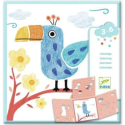Djeco Coloriages - 3 pochoirs pour une image