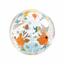 DJECO Bubbles Ball, Ballon-jouet, Transparent, Rond, 3 an(s), 35 cm, 1 pièce(s)