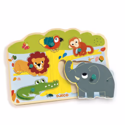 DJECO Puzzle Sonore Baobab, 5 pièce(s), Animaux, 1,5 an(s)