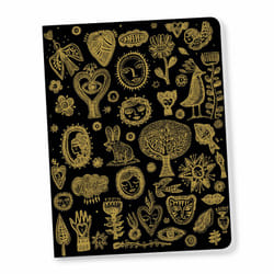 DJECO DJ3562 bloc-notes 48 feuilles Noir, Or