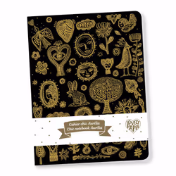 DJECO DJ3562 bloc-notes 48 feuilles Noir, Or