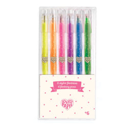 DJECO DJ3756 Stylos à encre gel avec bouchon Bleu, Vert, Orange, Rose, Violet, Jaune 6 pièce(s)