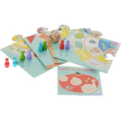 DJECO Jeux De L'Oie Et Petits Chevaux - Ludo And Co Junior