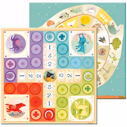 DJECO Jeux De L'Oie Et Petits Chevaux - Ludo And Co Junior
