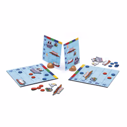 DJECO Naviplouf, unisexe, Carton, Bois, Bleu, Multicolore, 01-01-2015, Chine, CE