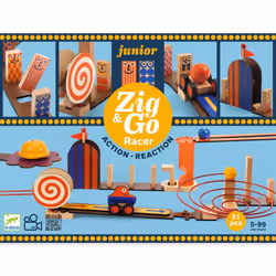 DJECO Zig & Go Junior 51pc Racer Set, 5 an(s), Bois, Multicolore