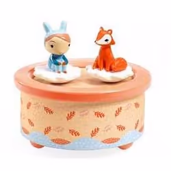 DJECO Fox Melody, Boîte à musique jouet, Multicolore