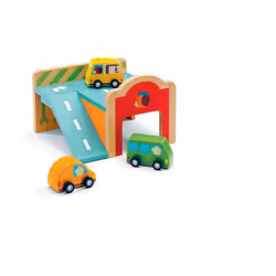 DJECO DJ06387, Ensemble véhicule et piste, 1,5 an(s), Bois, Multicolore