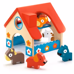 DJECO Mini farm, Ferme, 1 an(s), Multicolore, Bois