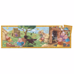 DJECO Puzzle Silhouette - Les 3 Petits Cochons