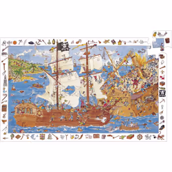 DJECO Puzzle Observation - Les Pirates, 100 pièce(s), 5 an(s)
