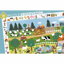 DJECO Puzzle Observation - La Ferme - 35 Pièces