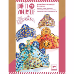 DJECO Do It Yourself Enchantresses Tiaras, Kit de loisirs créatifs pour enfants, 5 an(s), Multicolore