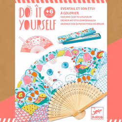 DJECO Do It Yourself Koneko Fan, Kit de loisirs créatifs pour enfants, 6 an(s), Multicolore