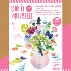DJECO Do It Yourself Delicate Flowers, Kit de loisirs créatifs pour enfants, 7 an(s), Multicolore