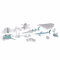 DJECO Cut Out Sea Life, Kit de loisirs créatifs pour enfants, 5 an(s), Multicolore