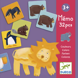 DJECO Mémo Animaux Couleurs