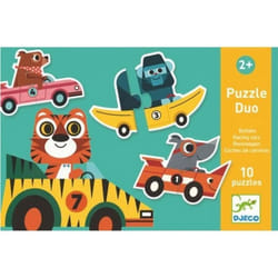 Puzzles 10 x 2 pièces : Duo Bolides Coloris Unique