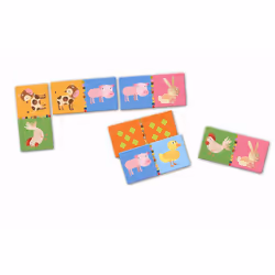 DJECO Domino farm - 12 x 12 x 12 cm, 6 an(s), Bois