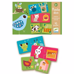 DJECO Puzzle Duo Habitat, unisexe, Carton, Multicolore, 01-01-2017, Chine, 180 mm