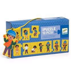 Puzzle frise - DJECO - Je mhabille - Enfant - A partir de 4 ans